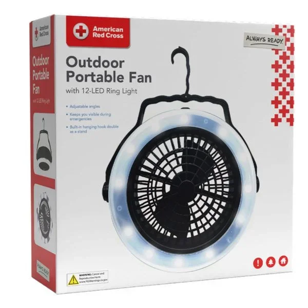 12 pieces 2 In 1 Camping Outdoor Fan With Led Light – Store