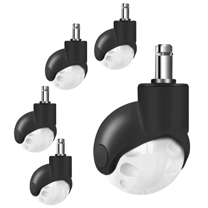 2‘ Ball Caster Wheels, Hirate 360 Degree Rotation Universal Ball Casters With Nylon Cover For Office Furniture Chairs Replaceme