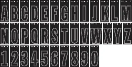 3 BLACK LETTER J