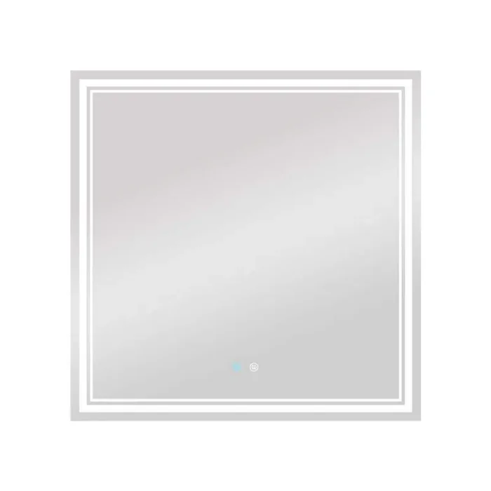 36 in. W x 36 in. H Square Frameless Wall Mount Bathroom Vanity Mirror with LED Light Dimmable Anti-Fog