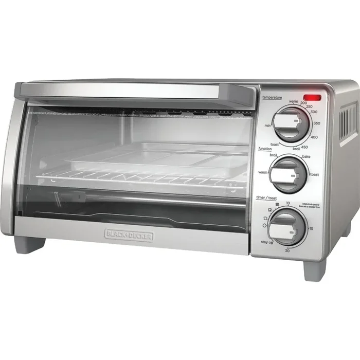 4-slice Natural Convection Toaster Oven With Even Toasting And Multiple Cooking Functions
