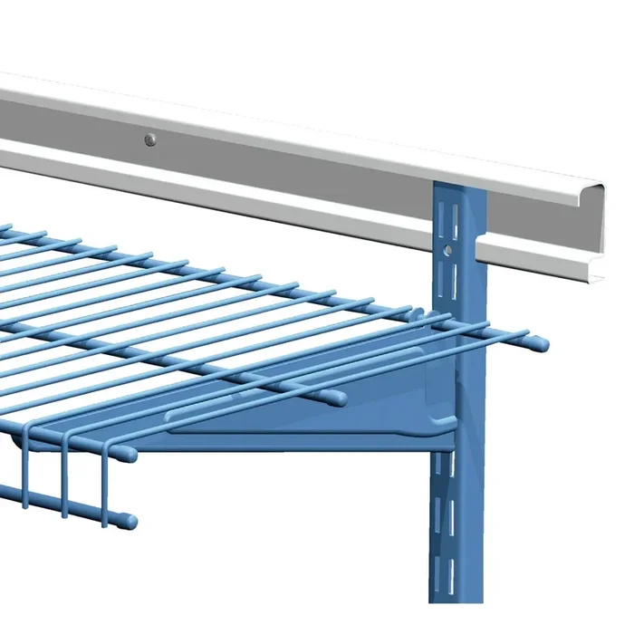 40 Inch White Shelf Hanging Track For Adjustable Shelving Systems