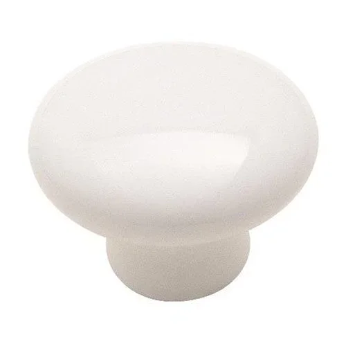 Amerock 1 1/4 ” Diameter Knob in White