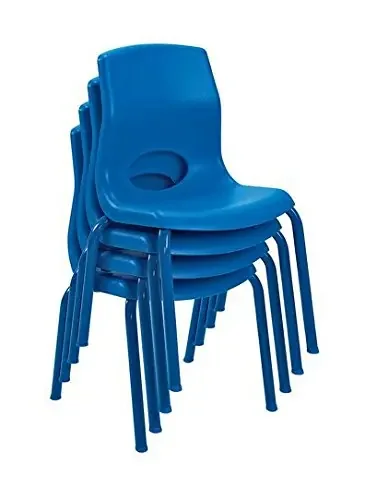 Angeles, Ab8014Pb4, Myposture 14‘‘H Desk Chairs For Boys/Girls, Blue, Set Of 4, Preschool/Homeschool/Daycare/Playroom Kids Chair