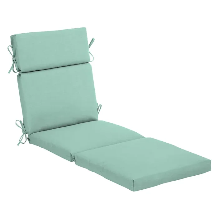 Arden Selections Outdoor Chaise Cushion, 22 X 77, Rain-Proof, Fade Resistant 22 X 77, Clark Blue