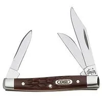 Case 00081 Folding Pocket Knife, 2 in Clip, 1-1/2 in Sheep Foot, 1.49 in Pen L Blade, Stainless Steel Blade, 3-Blade