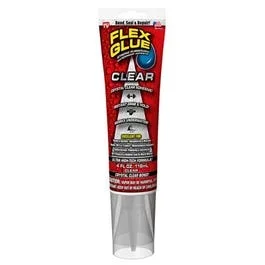 Clear Rubberized Adhesive, Waterproof, 4-oz.