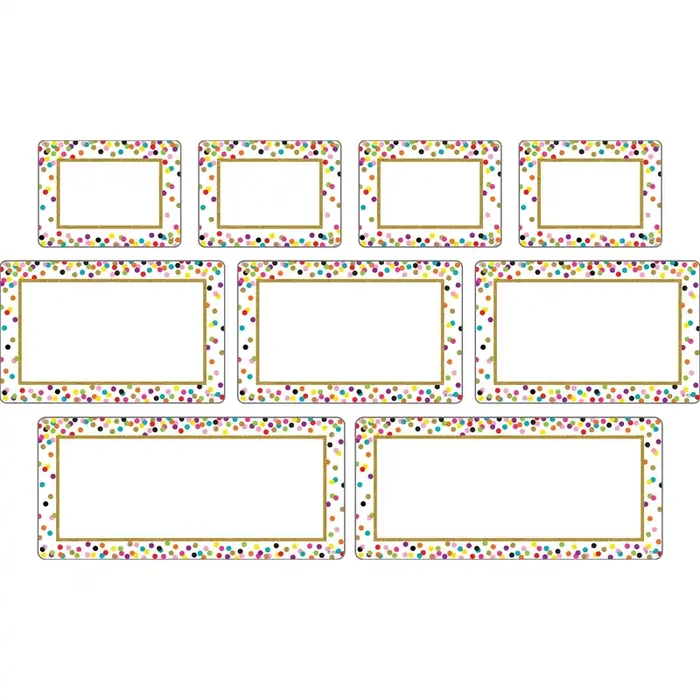 Clingy Thingies Confetti Labels, 15 Per Pack, 2 Packs