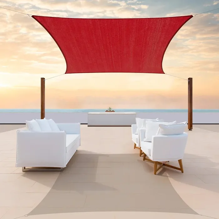 Colourtree Ctapr1016 Custom Size 20‘ X 22‘ Red Sun Shade Sail Canopy Uv Block Upf50 Rectangle – Commercial Standard Heavy Duty
