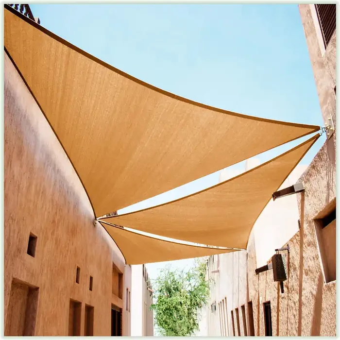 Colourtree Ctaprt12 Custom Size Order To Make 13‘ X 17‘ X 21.4‘ Sand Beige Right Triangle Sun Shade Sail Canopy Mesh Fabric Uv B