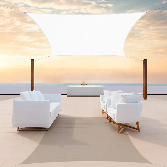 Colourtree Ctslr Custom Size 16‘ X 21‘ White Sun Shade Sail Canopy Uv Block Upf50 Rectangle – Commercial Standard Heavy Duty –