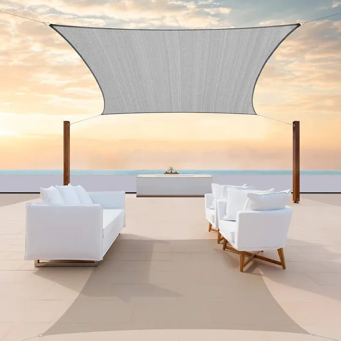 Colourtree Tapr0810 Custom Size 16‘ X 22‘ Grey Sun Shade Sail Upf50 Canopy Uv Block Rectangle – Commercial Standard Heavy Duty –