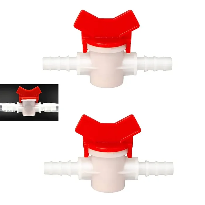 Feelers Drip Irrigation Switch Valve, 5/8‘ Barbed Hose Id Ball Valve For Drip Irrigation Hoses Agricultura Garden (Pack Of 2)