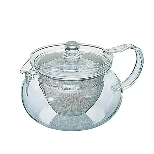 HARIO Tea kyusu transparent working capacity 450ml round microwave-safe CHJMN-45T