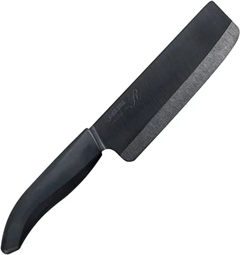 Kyocera Ceramic Kitchen Nakiri Knife 150mm Black Blade Made in Japan FKR-150HIP-FP