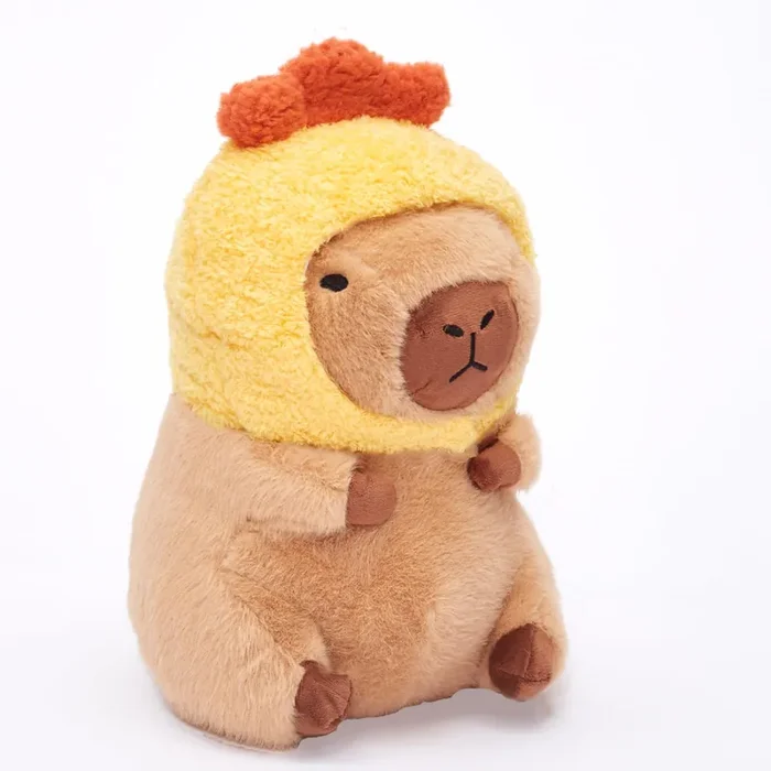 Lvqing Cute Capybara Plush Pillow With Wearable Pumpkin Hat Plush Toys Children‘S Gift, Brown (11.8 Inches)
