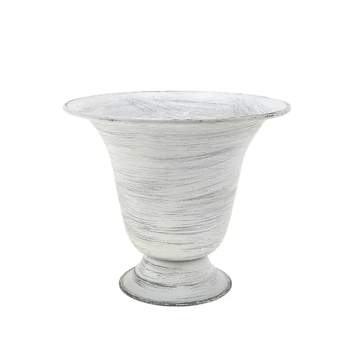 Metal Urn Plant Holder, 8-Inch