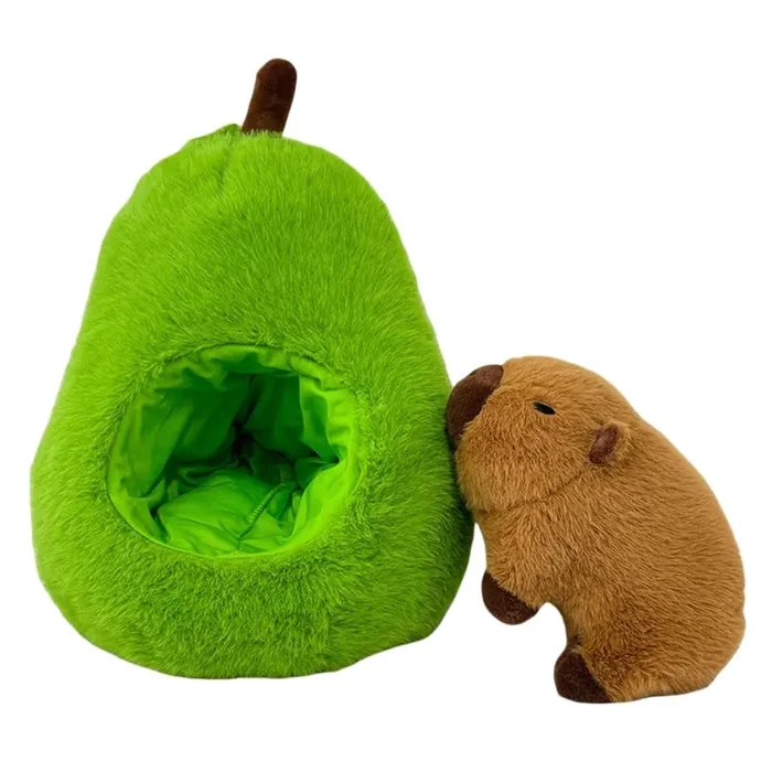 Nohito Cute Large Avocado Capybara Plush Toy 13.7 ‘ ‘ Realistic Capybara Stuffed Animal Kawaii Soft Stuffed Avocado Food Plushie