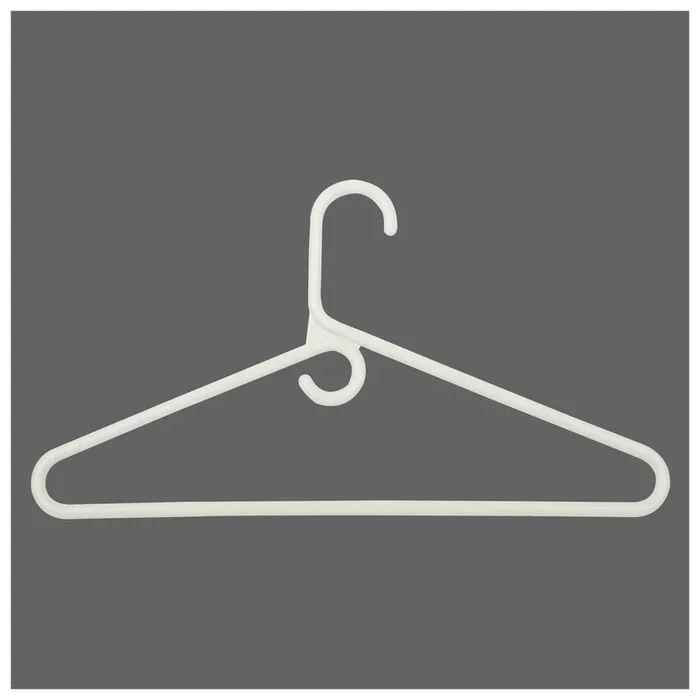 Plastic Hangers, Heavy-weight White, 3-pk.