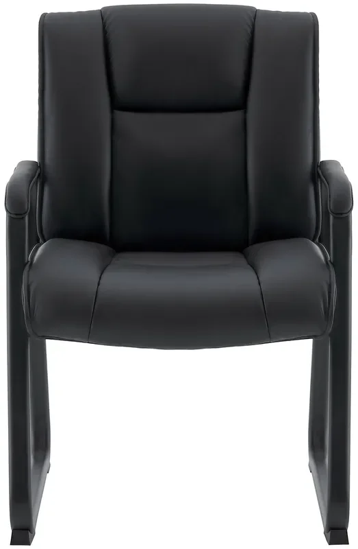 Premium Top Grain, Genuine Leather Waiting Room Chair with Sled Base,WBSFSB0DTLMVDJ9