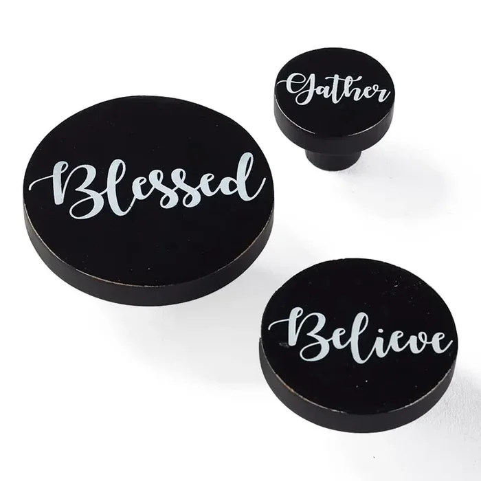Sentiment Decorative Hardware Collection – Black Set Of 3 Wall Hooks