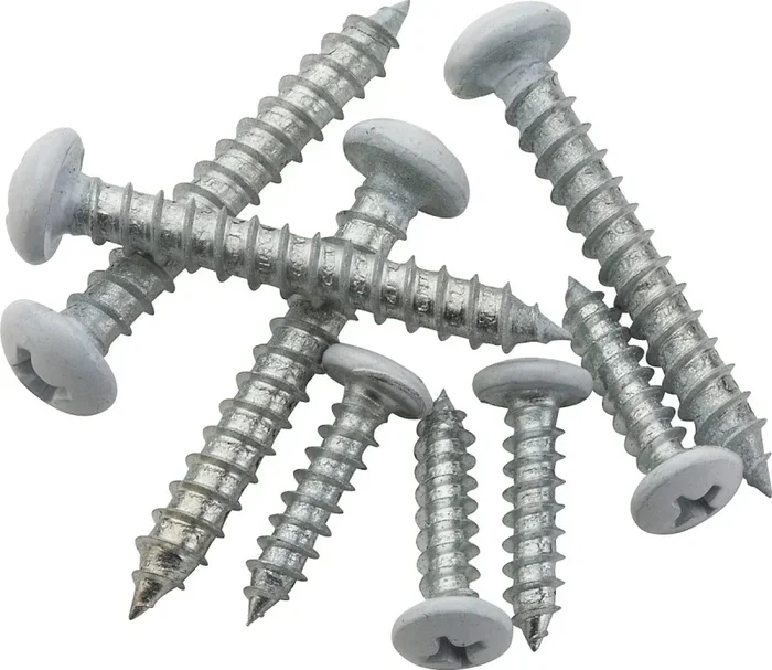 Shelf Mounting Screws, White, Pan Head, 1.5 In., 4-pk.