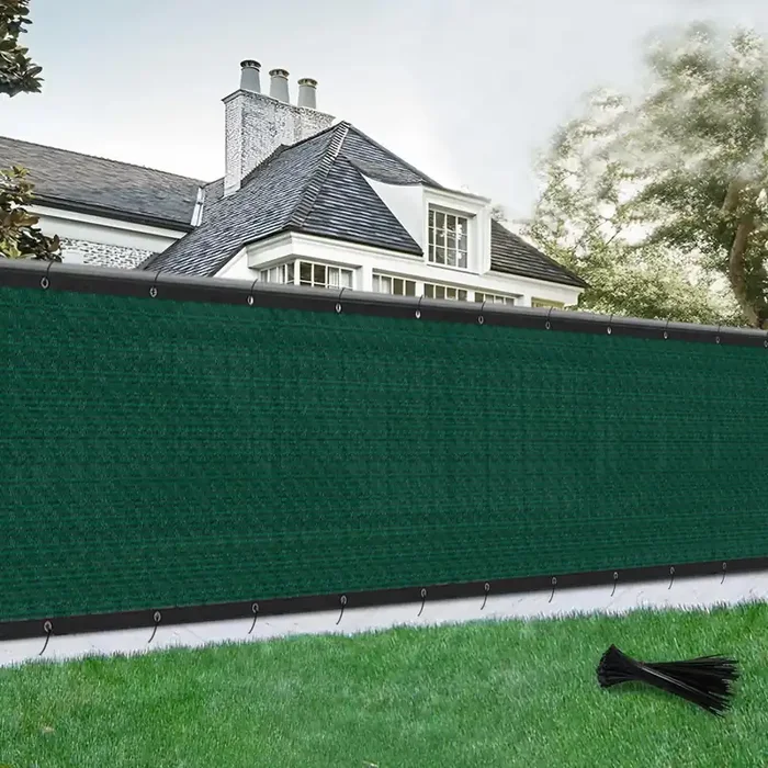 Sunlax Privacy Fence Screen 5‘ X 40‘ Heavy Duty Mesh Fence Net Cover With Grommets For Patio Porch Pool Backyard Outdoor Chain L