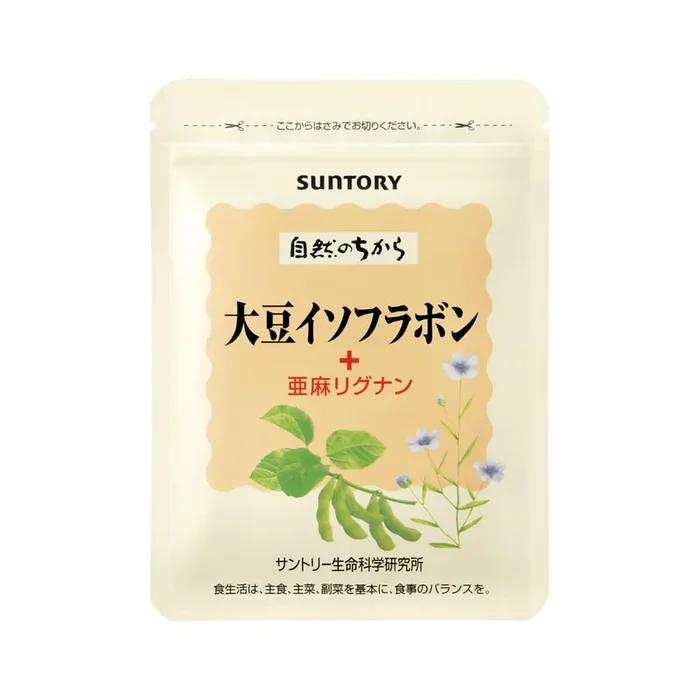 Suntory Soy Isoflavone Flax Lignan Vitamin E Calcium Supplement 90 Caps
