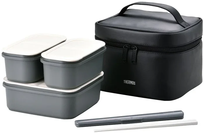 Thermos Lunch Box 2-Tier Large 1.8L Black DJF-1800 BK