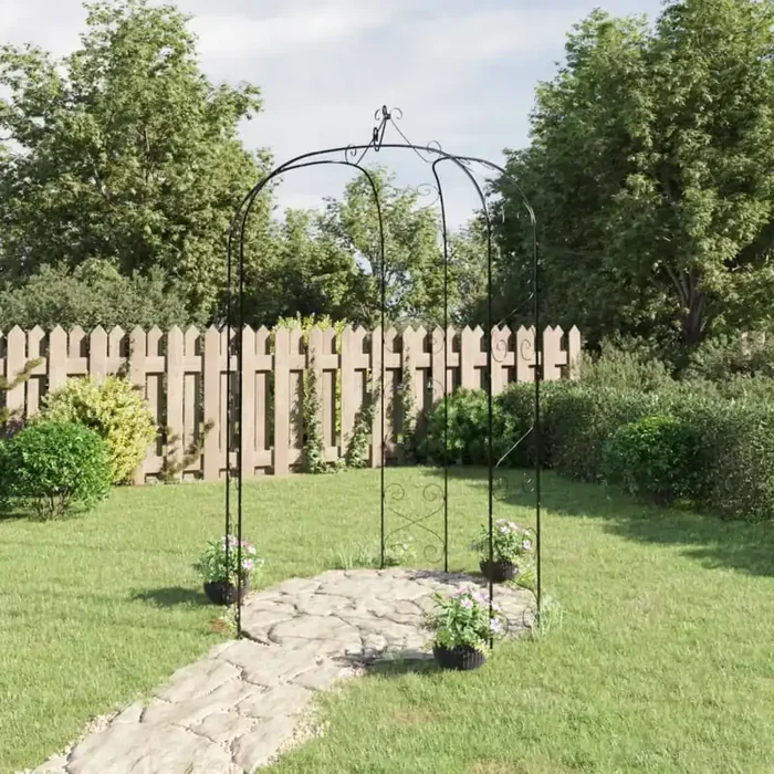 vidaXL Garden Arch Black 70.9×100.4 Steel