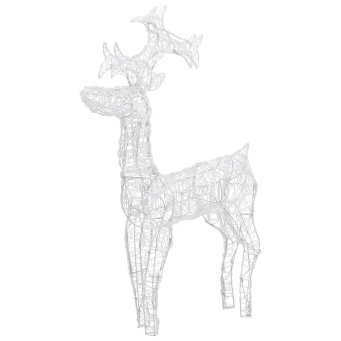 vidaXL Reindeer Christmas Decoration 90 LEDs 23.6‘‘x6.3‘‘x39.4‘‘ Acrylic