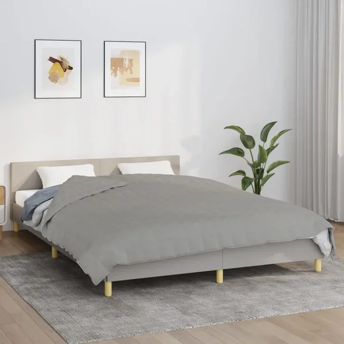 vidaXL Weighted Blanket Gray 86.6‘‘x94.5‘‘24.3 lb Fabric