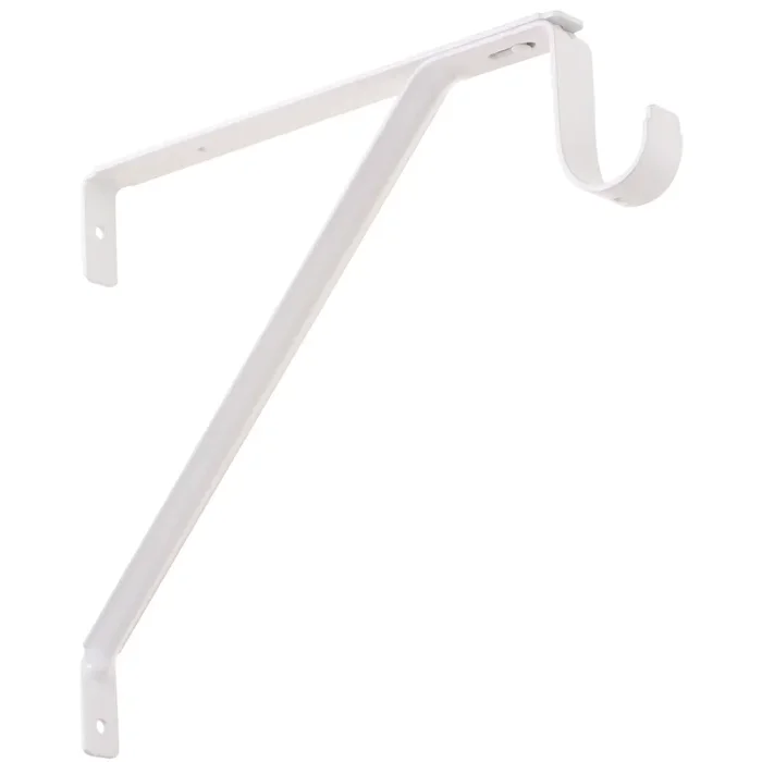 White Shelf And Closet Rod Bracket For Wall Mounting