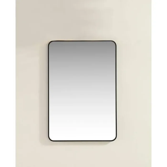 WK2537-M-B Oil Rubber finish/Black 24.80 in. x 36.75 in. Modern Rectangular Stainless Steel Framed mirror