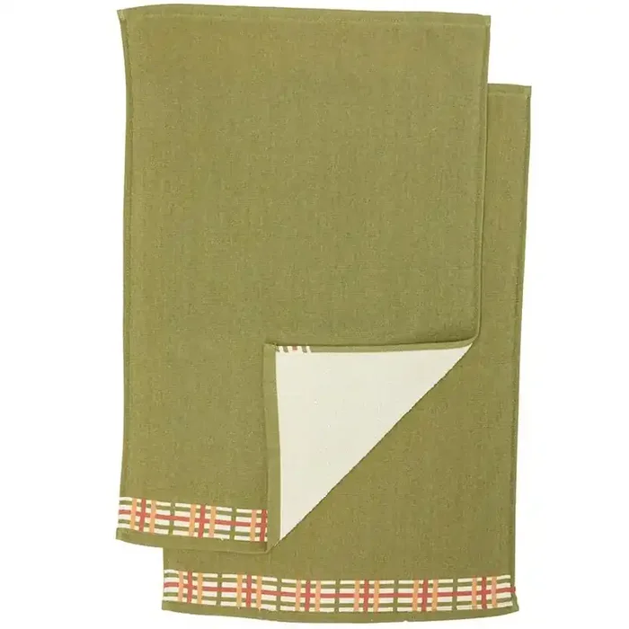Yellow Plaid Bath Collection – Set Of 2 Hand Towels